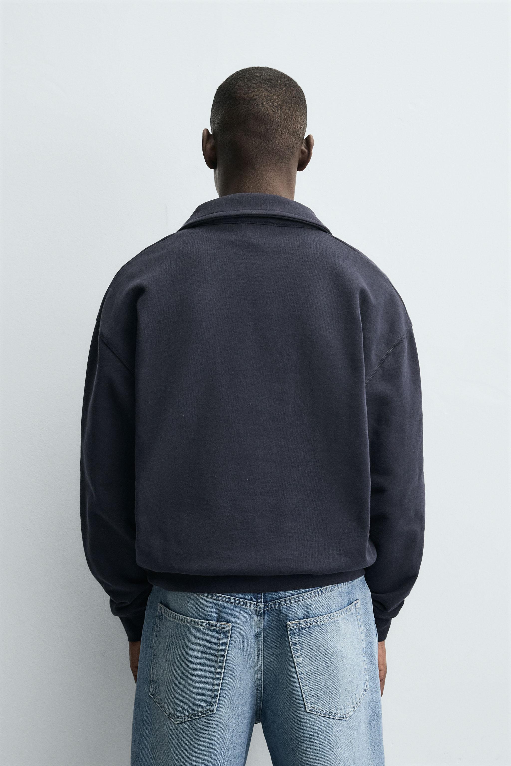 COTTON POLO SWEATSHIRT